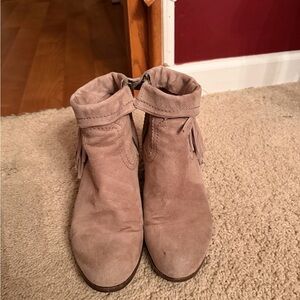 Sam Edelman Taupe Suede Ankle Booties